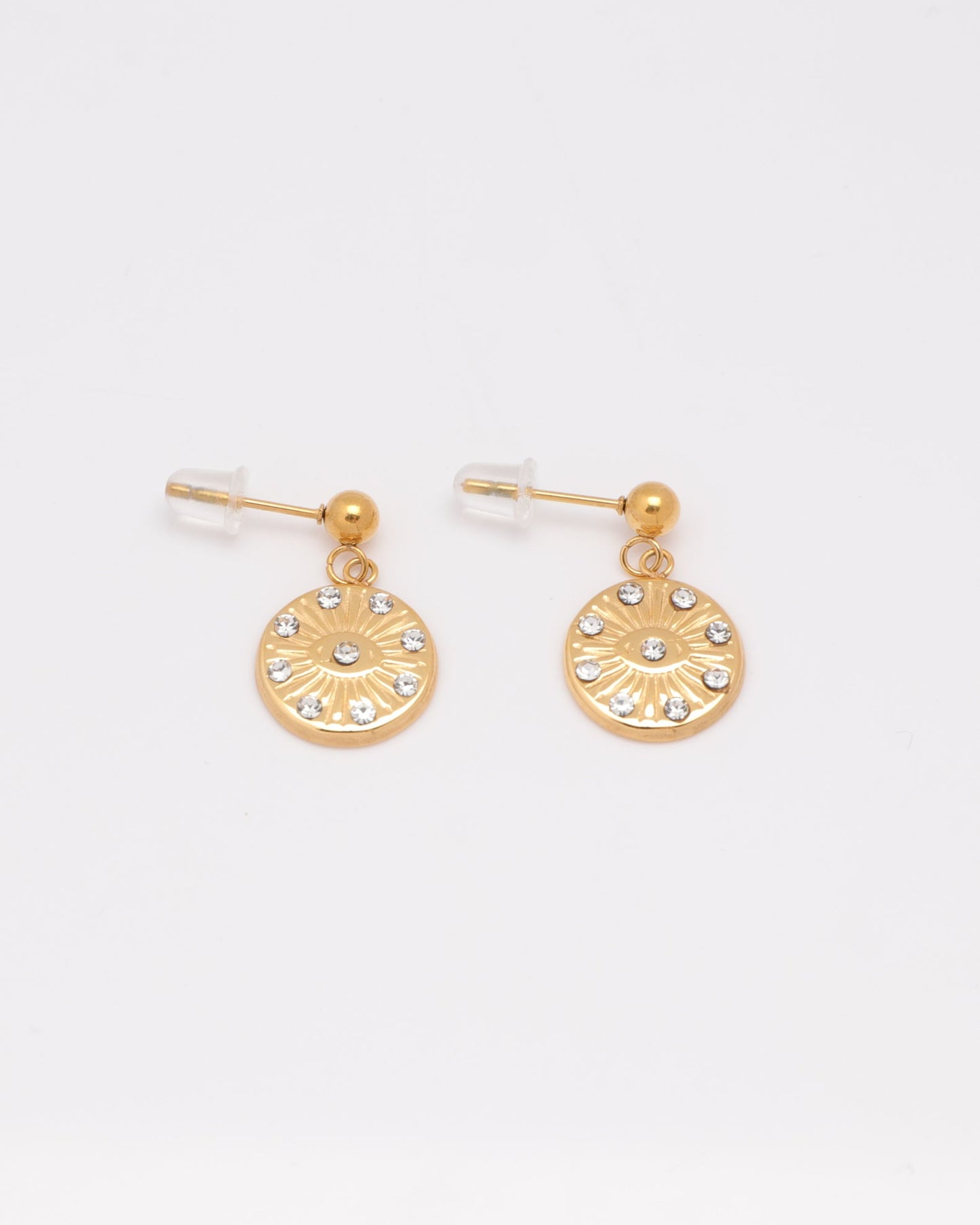 Heychic Zariah Eye Zirconia Earrings (Gold)