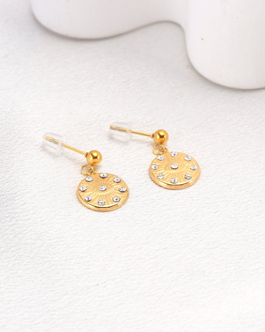 Heychic Zariah Eye Zirconia Earrings (Gold)
