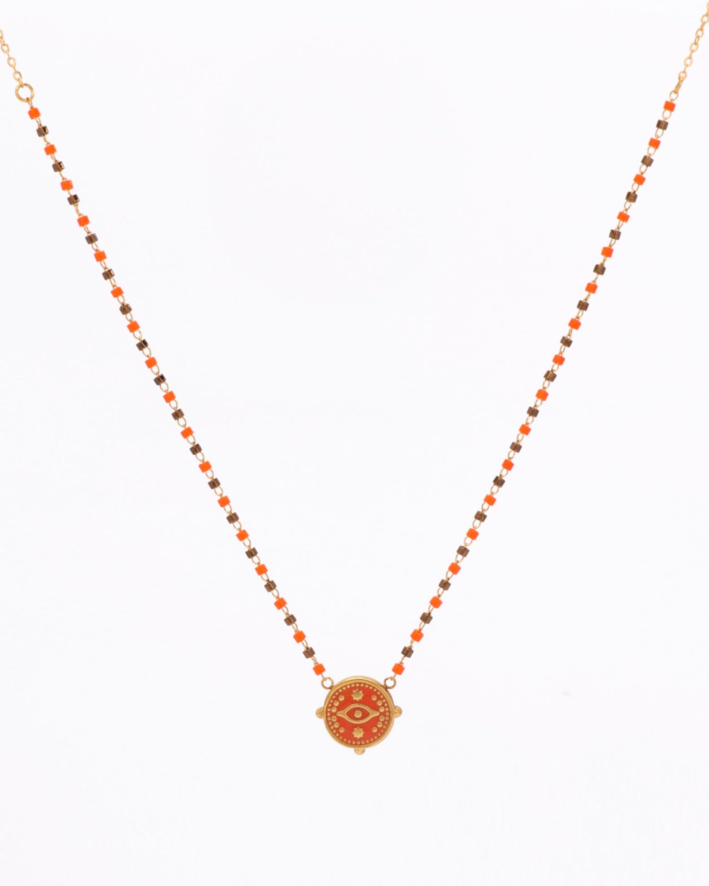 Heychic Mystara Evil Eye Beaded Necklace (Red)