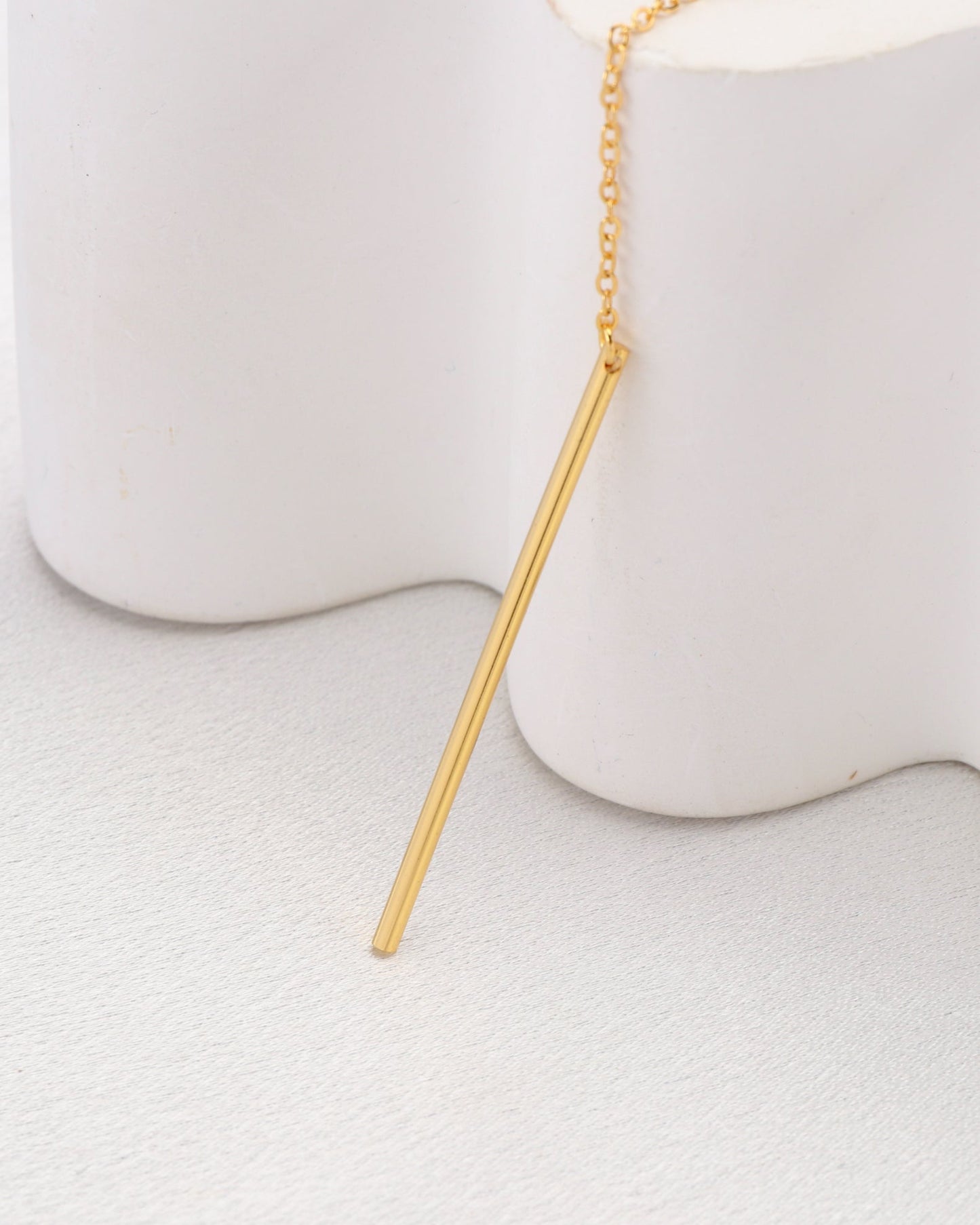 Heychic Linn Gold Long Layered Necklace (Red)