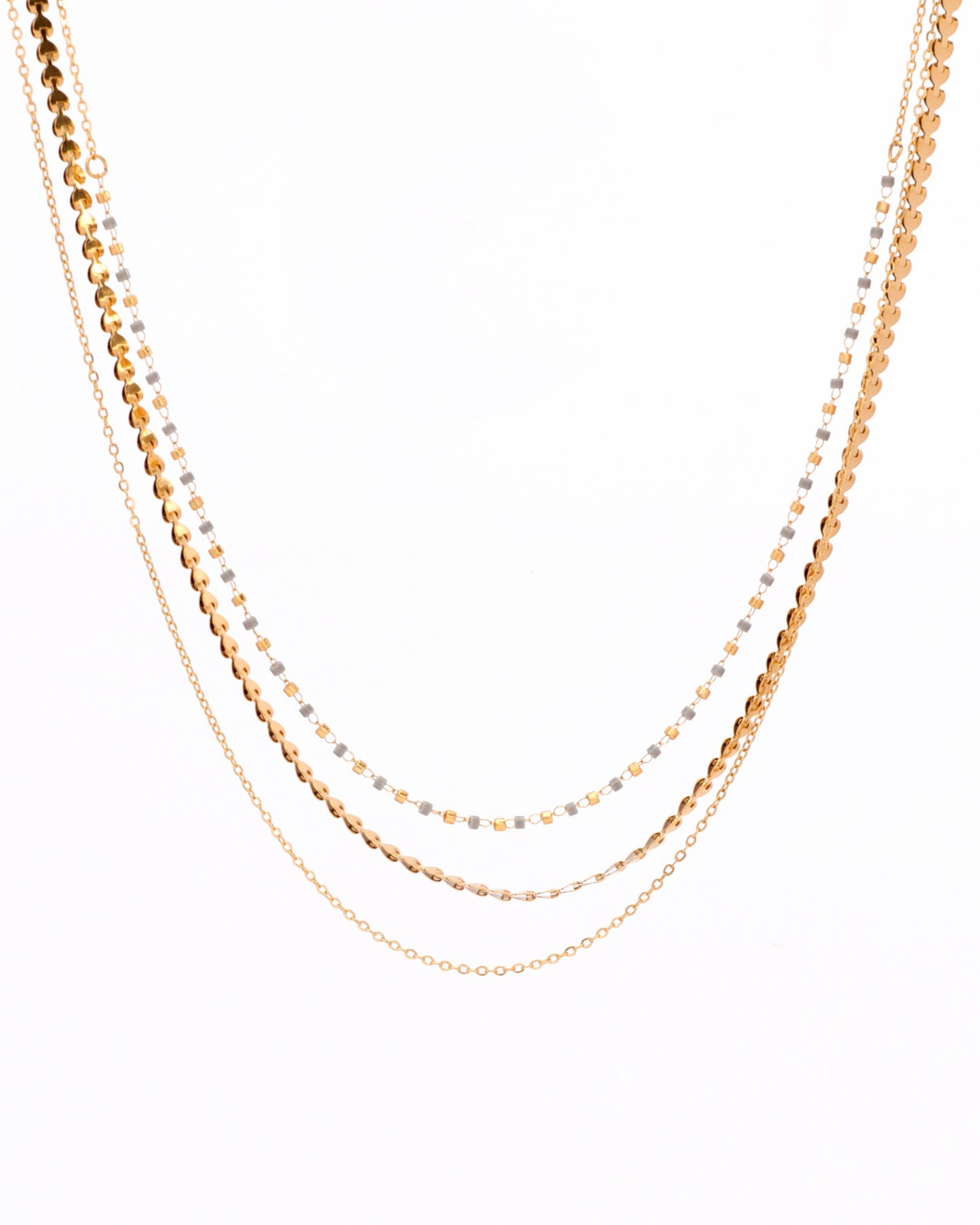 Heychic Ilaria Gold Layered Necklace (Red)
