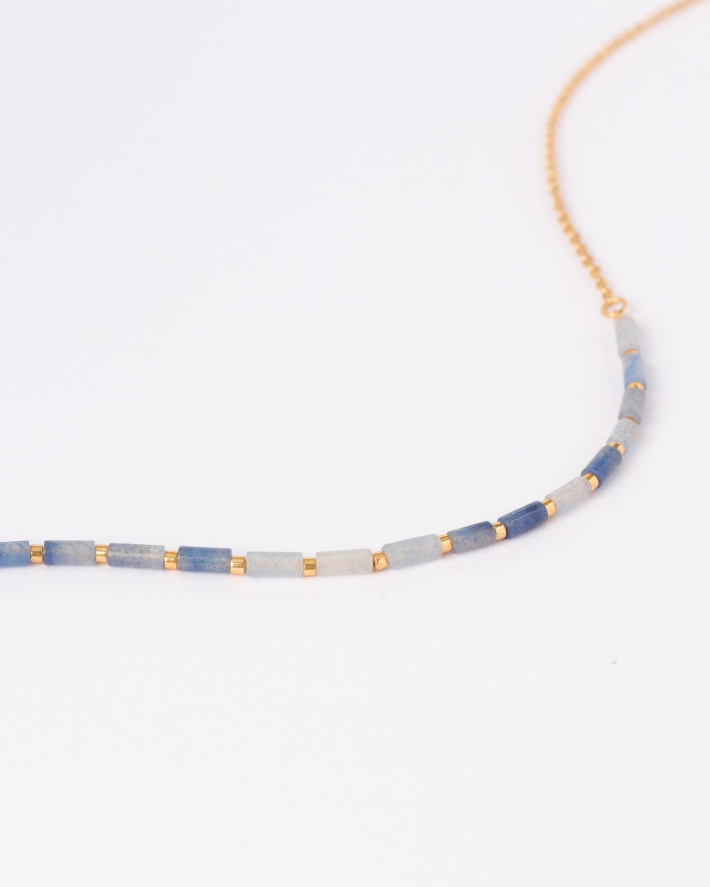 Heychic Aurora Aventurine Bead Necklace (Blue)