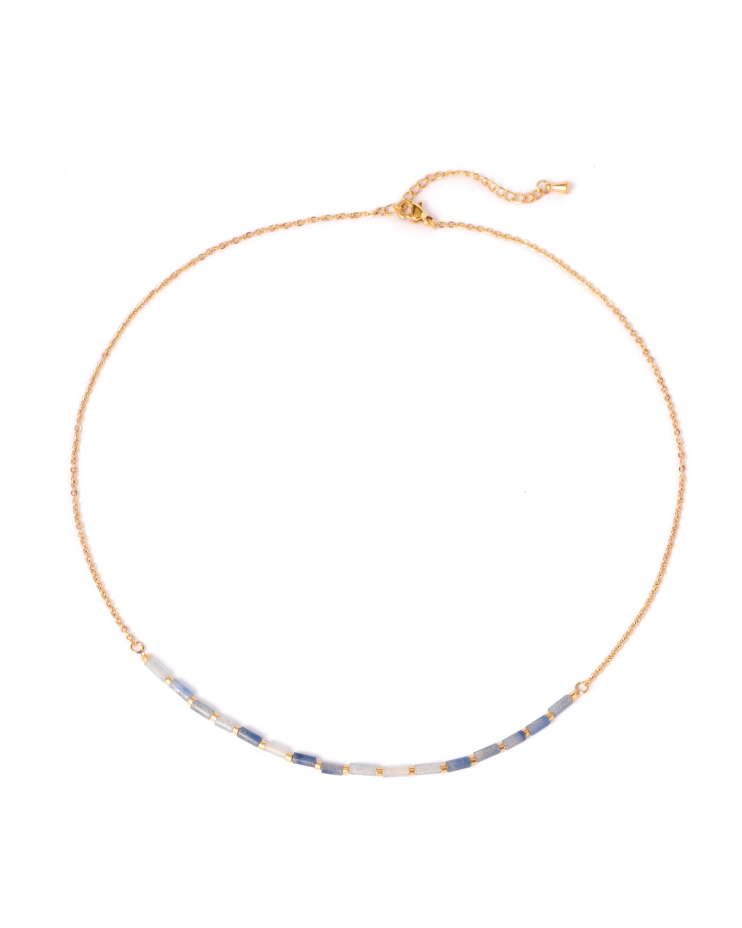 Heychic Aurora Aventurine Bead Necklace (Blue)