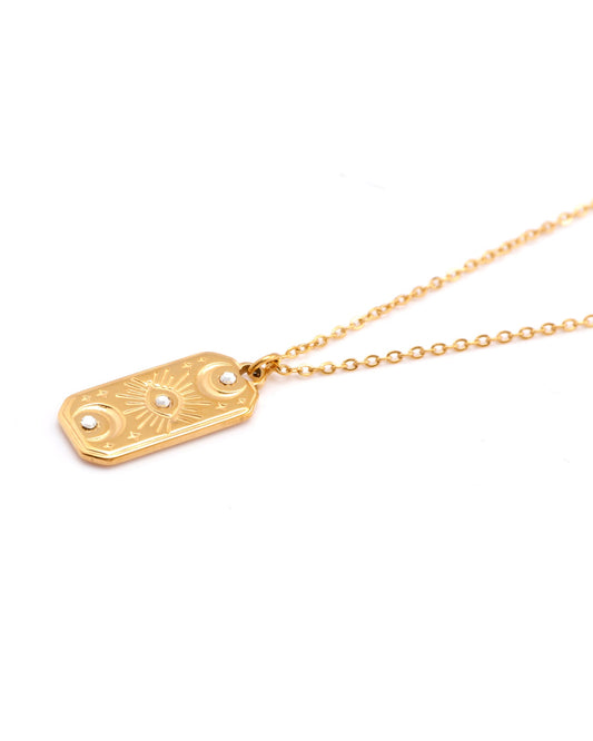 Heychic Selenia Mystic Pendant Necklace (Gold)