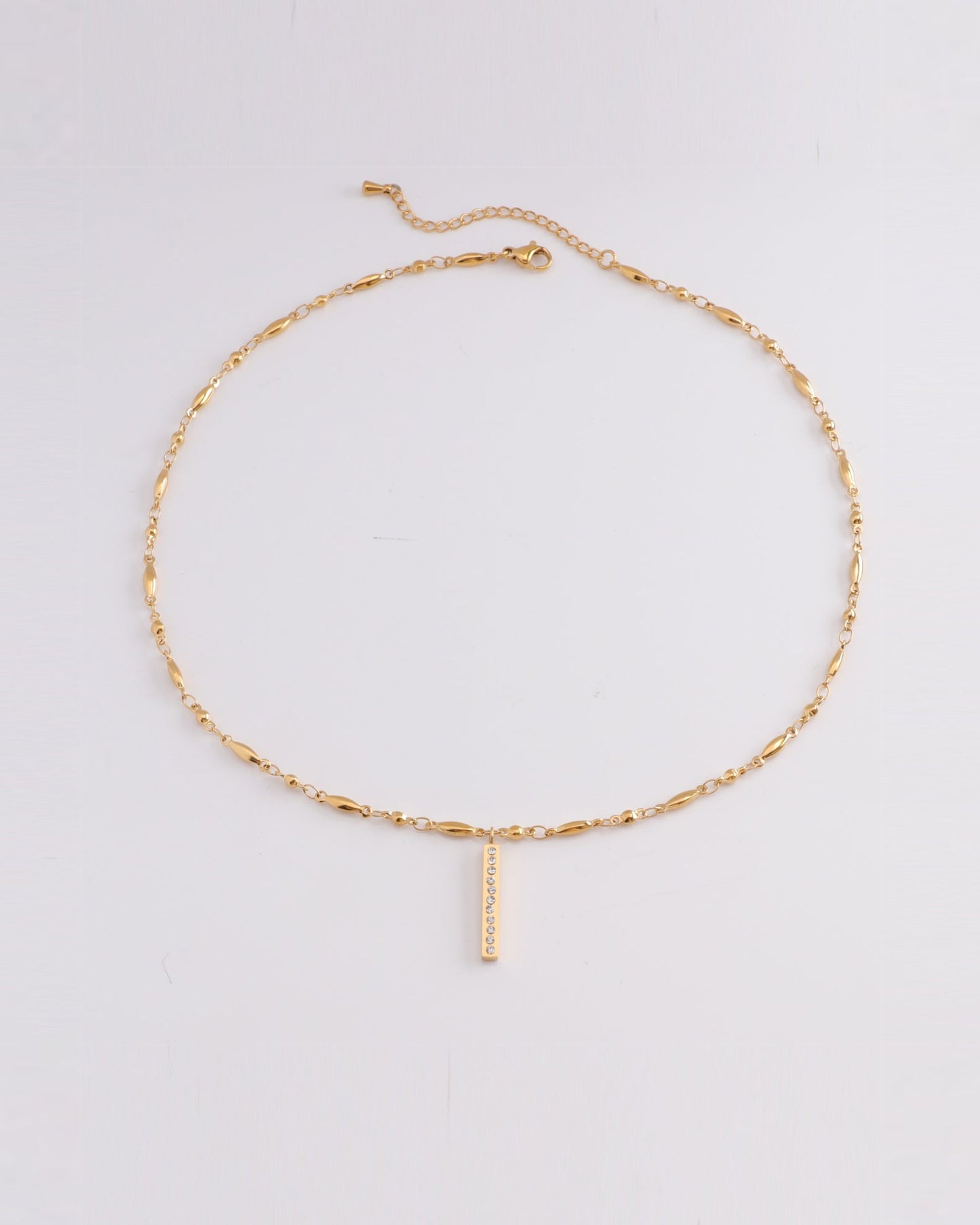 Image of Accessories. Product name - Linne Zirconia Gold Pendant Necklace in Gold colour by brand - Heychic