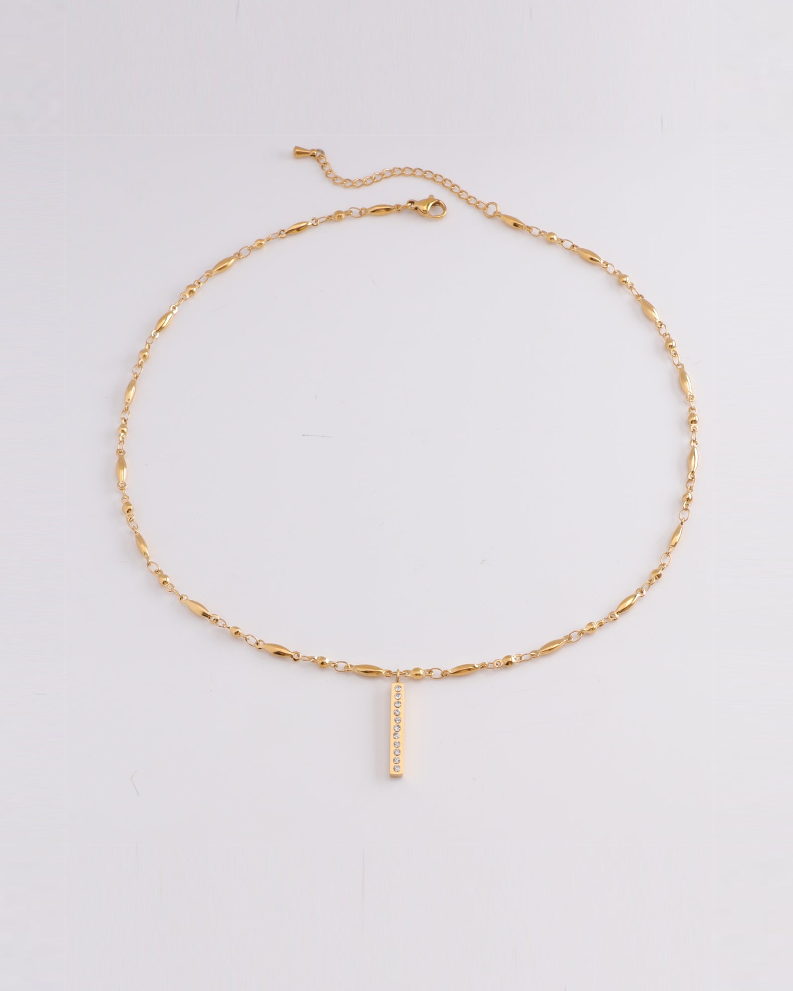 Image of Accessories. Product name - Linne Zirconia Gold Pendant Necklace in Gold colour by brand - Heychic