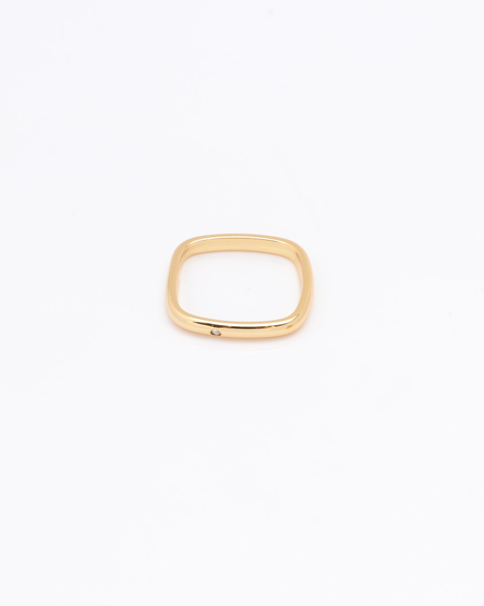 Image of Accessories. Productname: Quadra Gold Square Ring in Gold colour by brand - Heychic