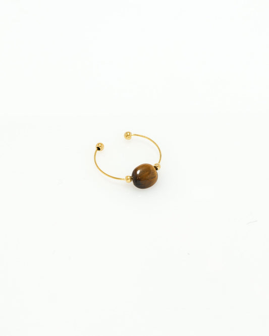 Heychic Tiger Eye Stone Ring (Gold)