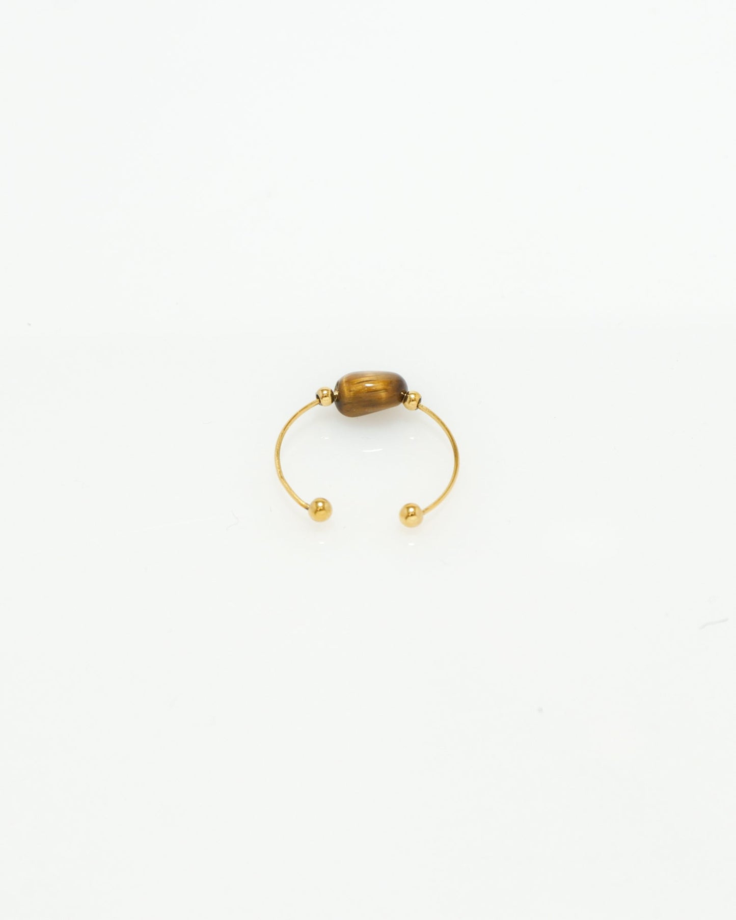 Heychic Tiger Eye Stone Ring (Gold)