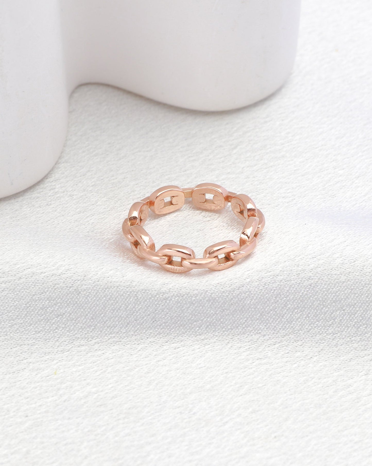 Heychic Rosalie Rose Chain Ring (Gold)
