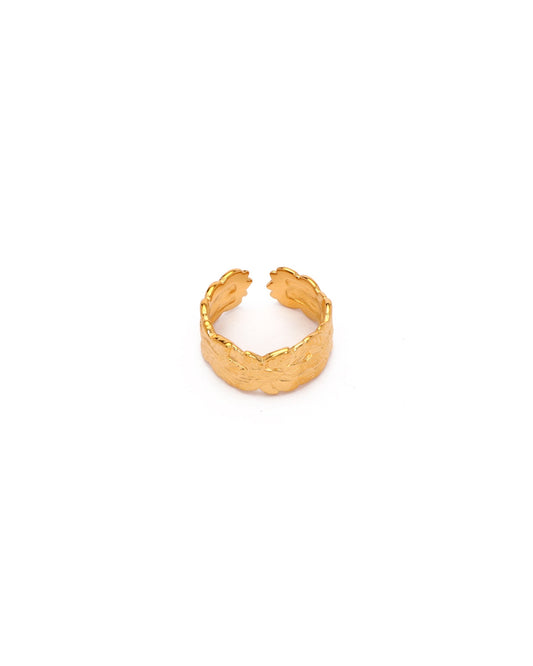 Image of Accessories. Productname: Laurel Gold Ring in Gold colour by brand - Heychic