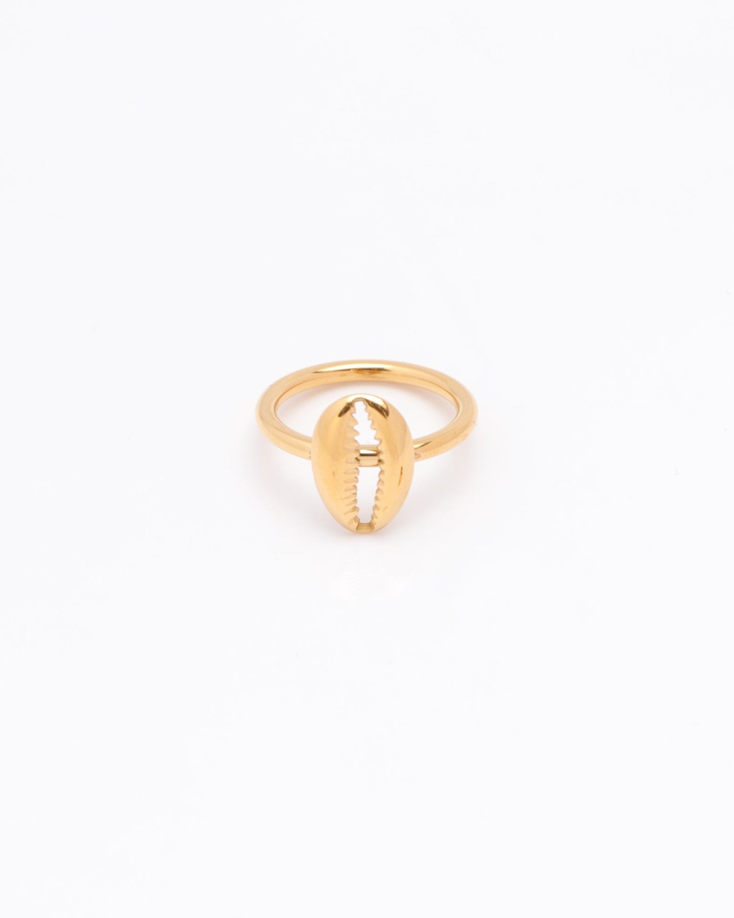 Image of Accessories. Productname: Oceanna Gold Shell Ring in Gold colour by brand - Heychic