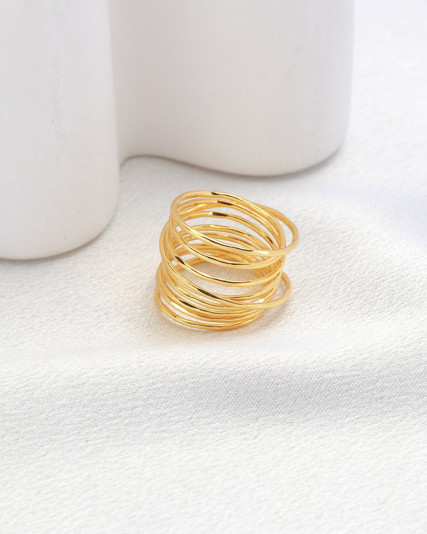 Heychic Solara Gold Thin Wrap Ring (Multi)