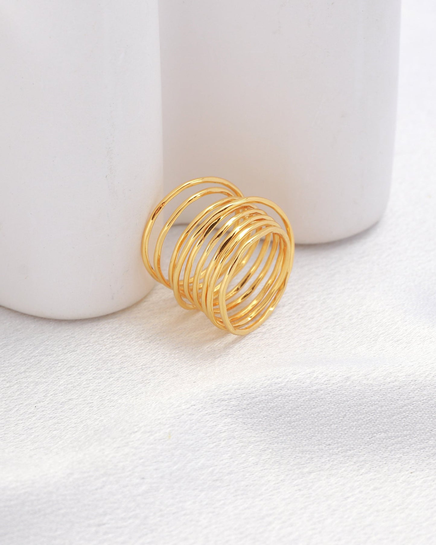 Heychic Solara Gold Thin Wrap Ring (Multi)