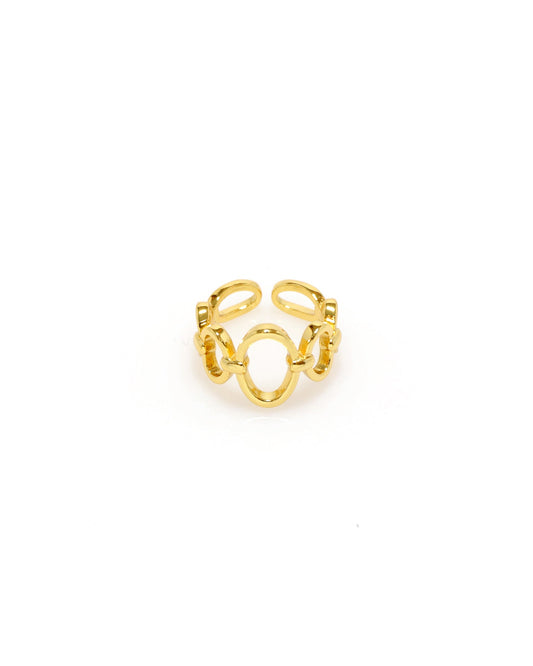 Image of Accessories. Productname: Celia Gold Chain Link Ring in Gold colour by brand - Heychic