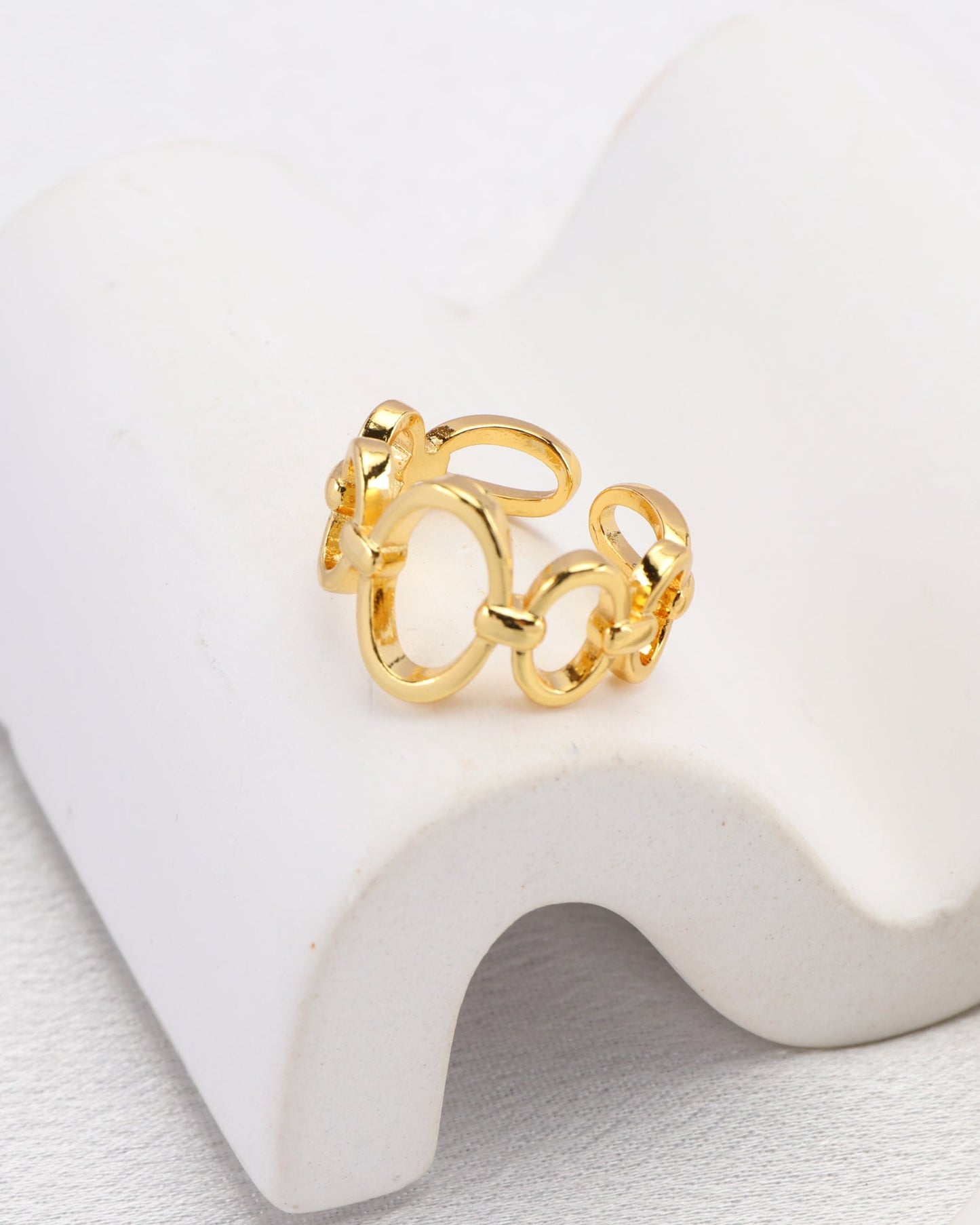 Heychic Celia Chain Link Ring (Gold)