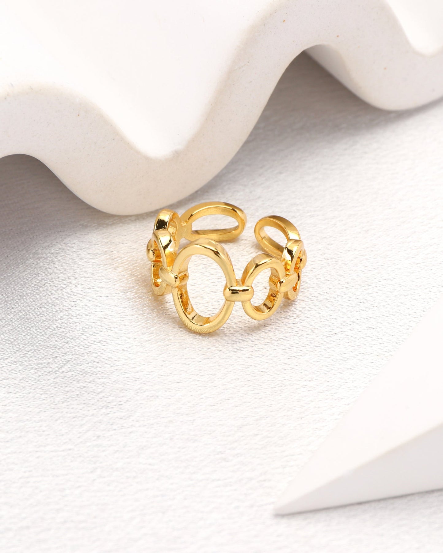 Heychic Celia Chain Link Ring (Gold)