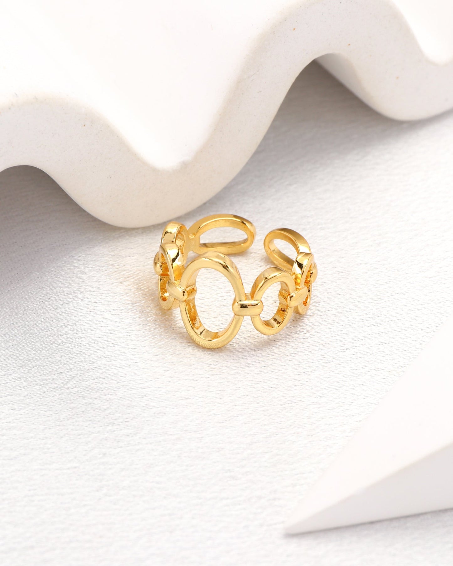 Heychic Celia Chain Link Ring (Gold)