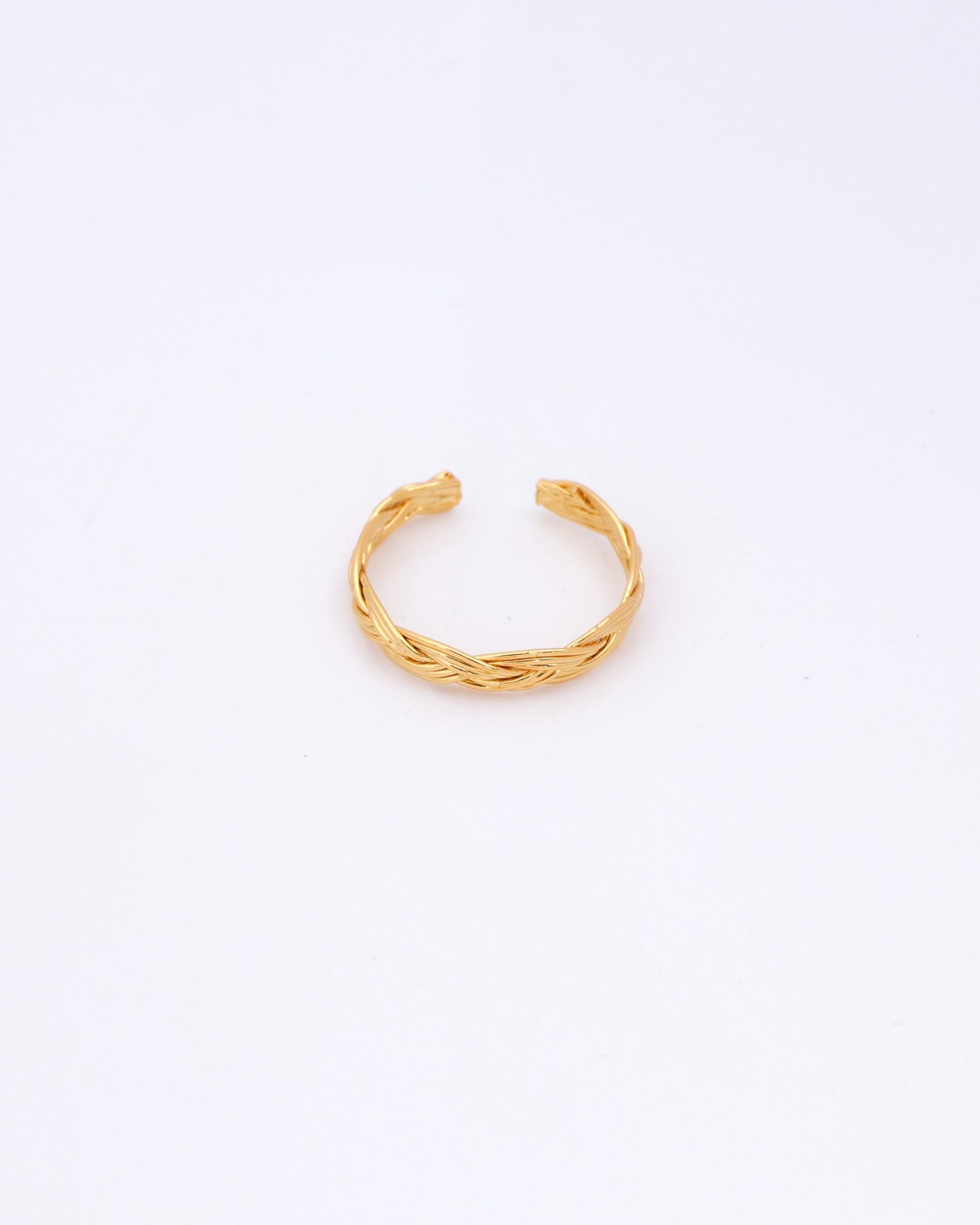 Image of Accessories. Productname: Tressa Gold Braided Ring in Gold colour by brand - Heychic