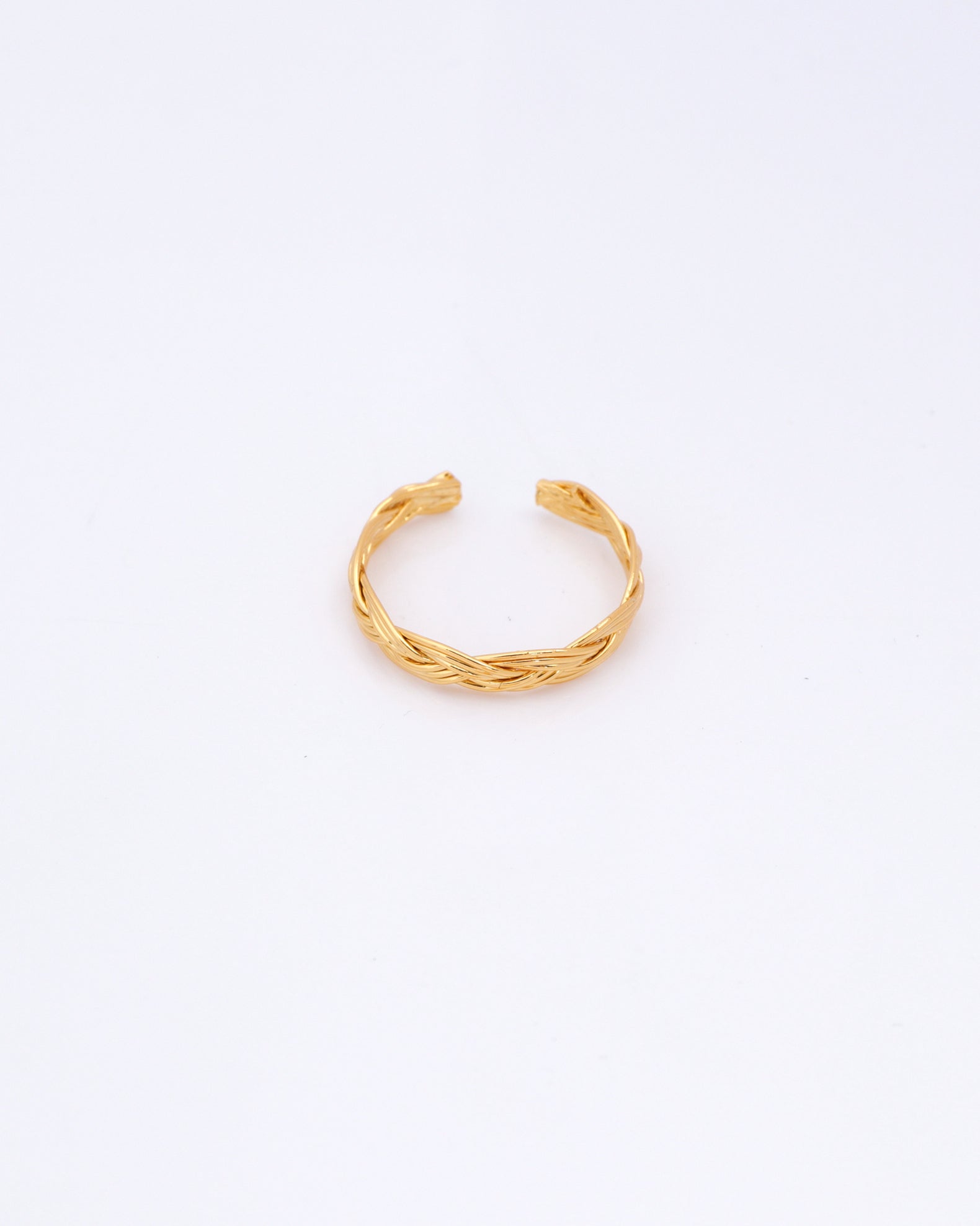 Image of Accessories. Productname: Tressa Gold Braided Ring in Gold colour by brand - Heychic