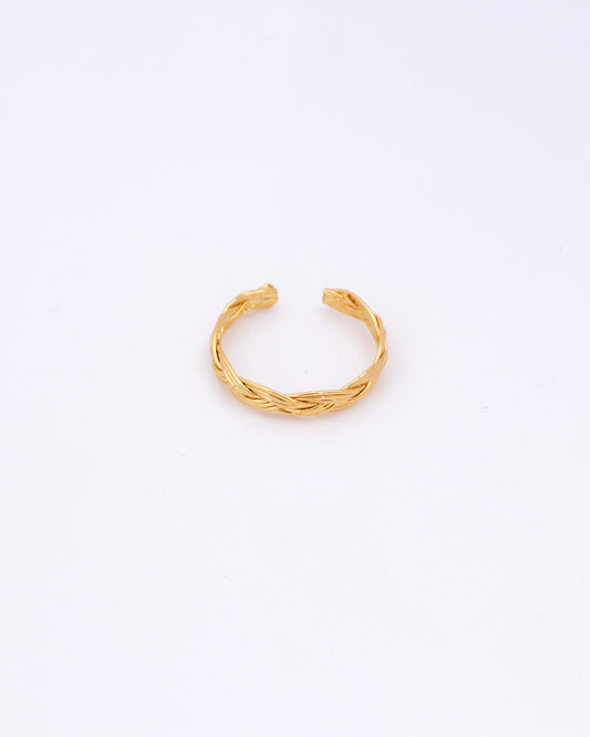 Image of Accessories. Productname: Tressa Gold Braided Ring in Gold colour by brand - Heychic