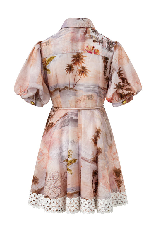 HEYCHIC Horizon Tropical Mini Dress (Pink)
