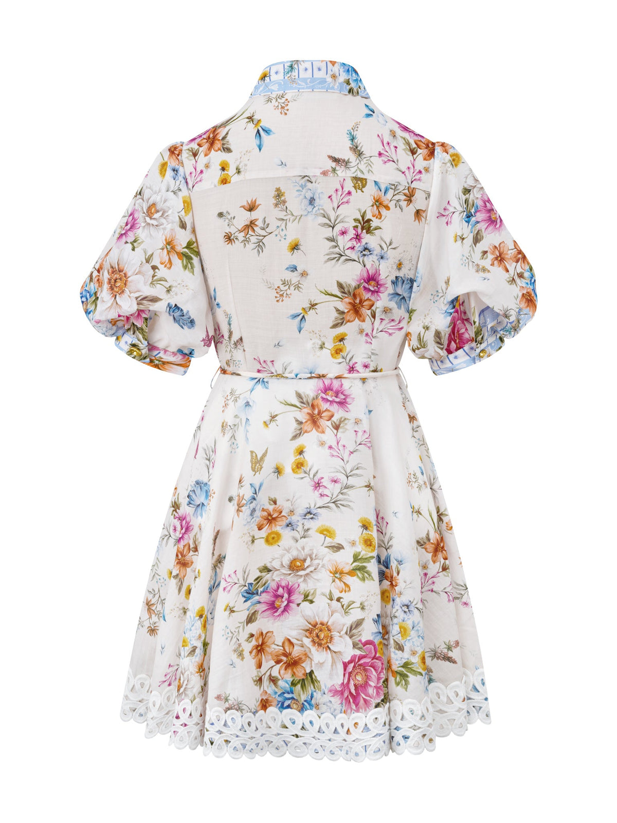 HEYCHIC Evanthe Floral Mini Dress (Blue)