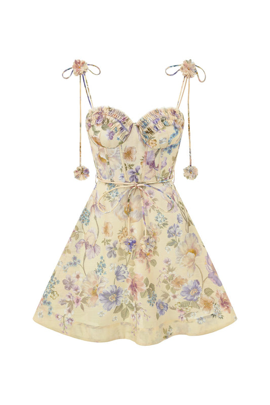HEYCHIC Garden Reverie Mini Dress (Floral)