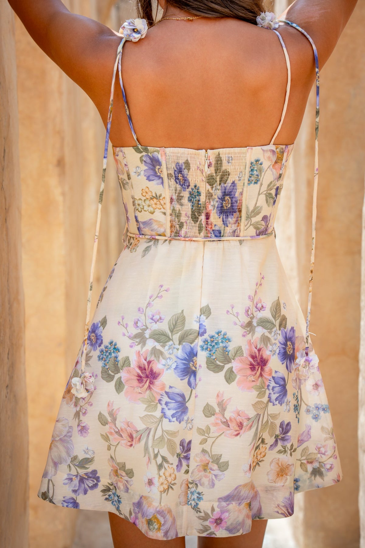 HEYCHIC Garden Reverie Mini Dress (Floral)