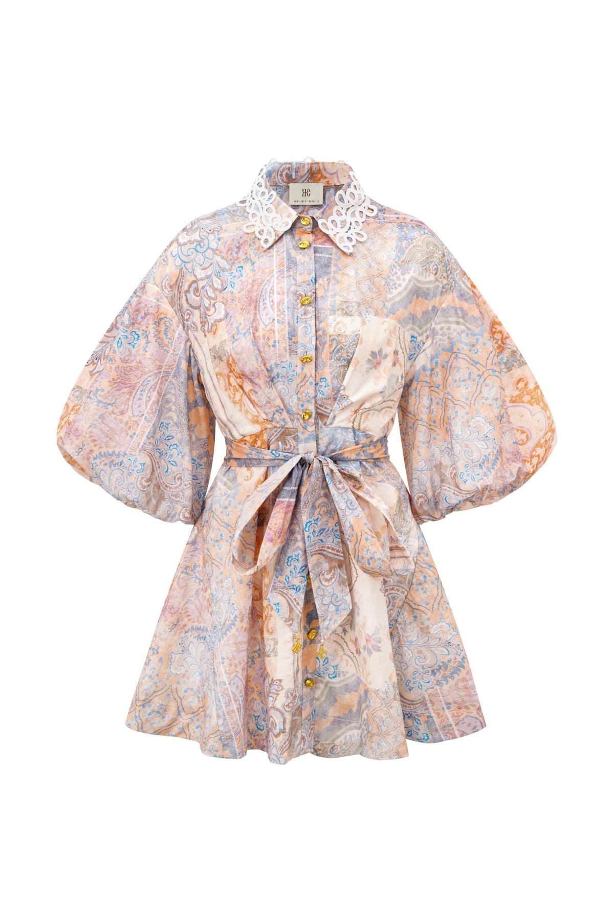 HEYCHIC Heritage Patchwork Mini Dress (Multi)