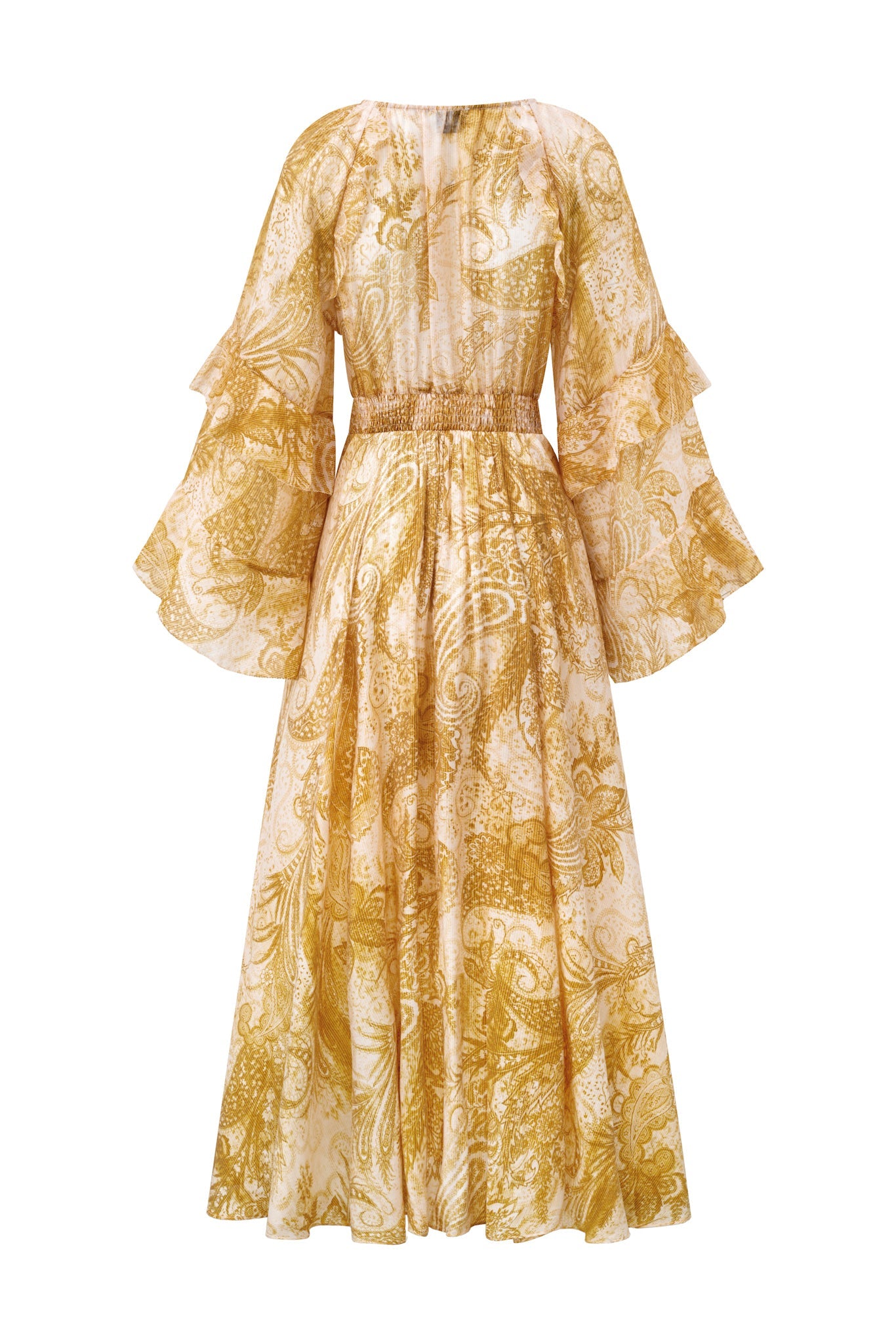 HEYCHIC Sunwoven Paisley Ruffle Maxi (Dress)