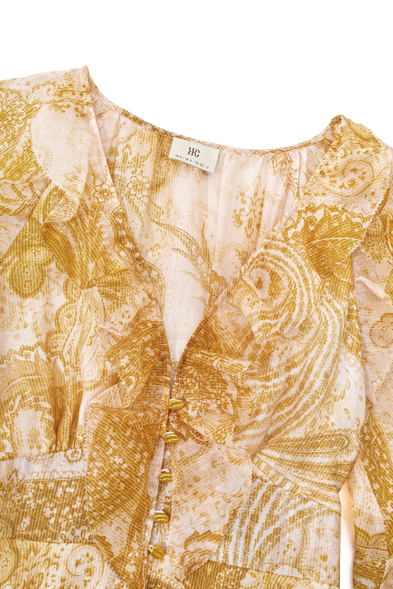 HEYCHIC Sunwoven Paisley Ruffle Maxi (Dress)
