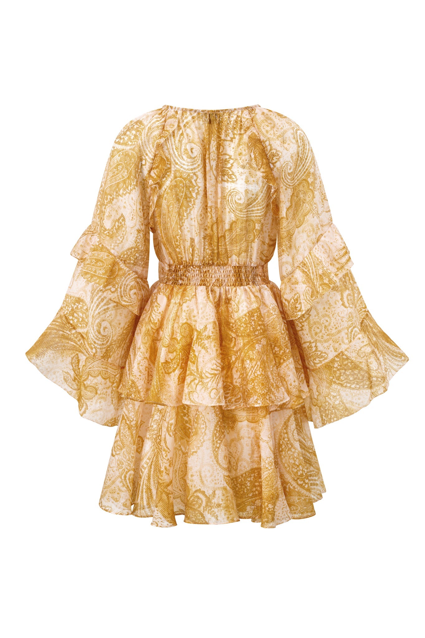 HEYCHIC Sunwoven Paisley Ruffle Mini (Dress)