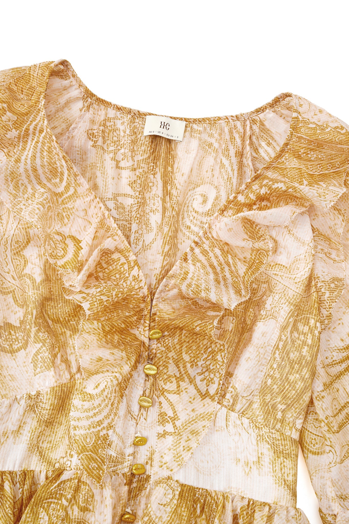 HEYCHIC Sunwoven Paisley Ruffle Mini (Dress)