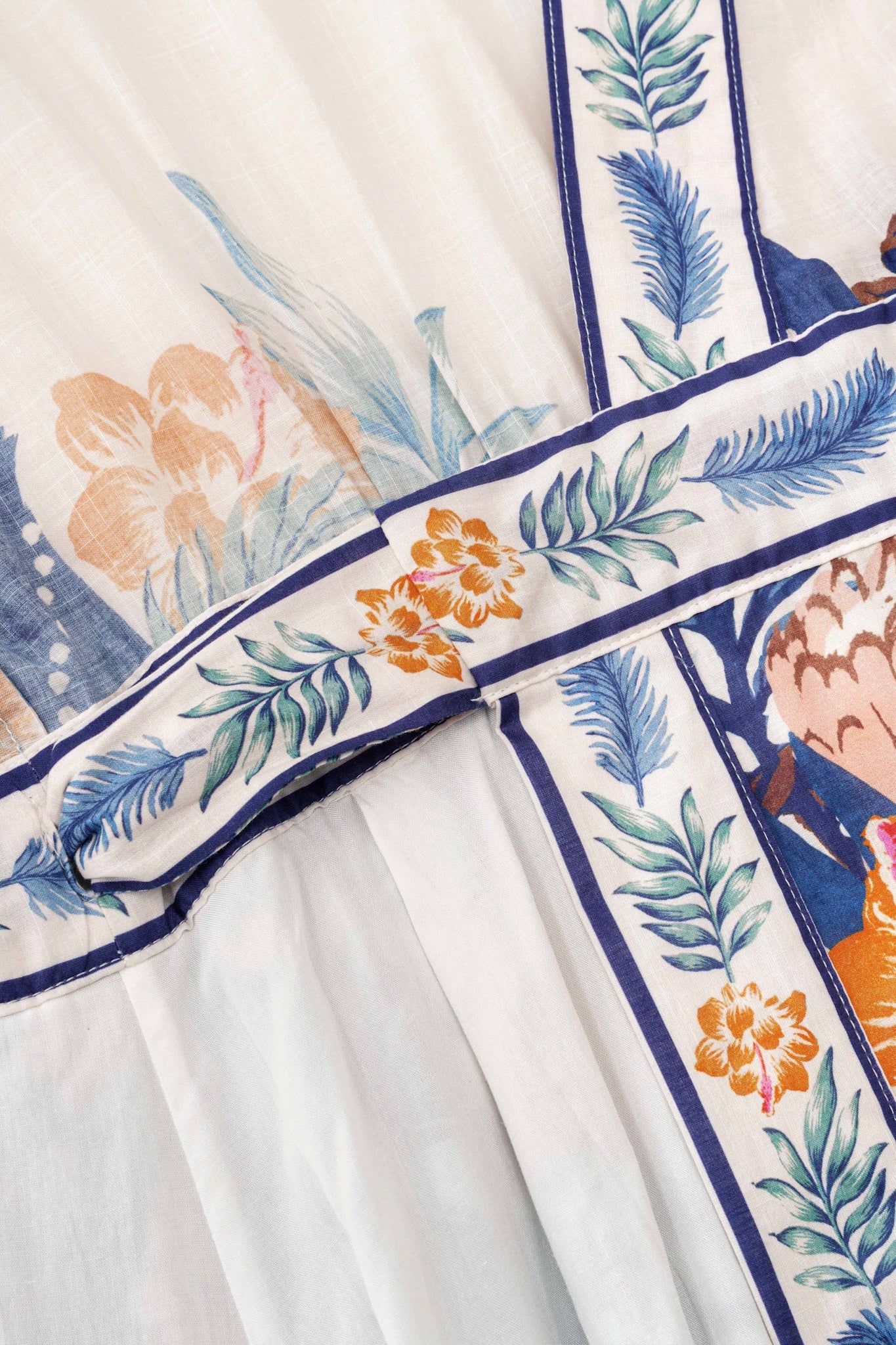 HEYCHIC Wild Tropical Wrap Maxi Dress (Blue)