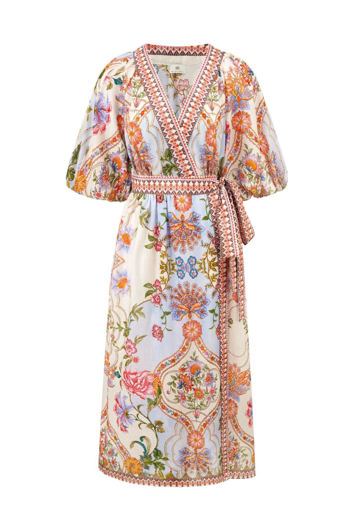 HEYCHIC Tea Party Wrap Maxi Dress (Floral)