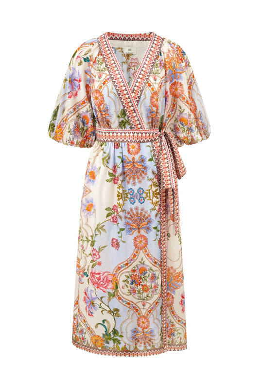 HEYCHIC Tea Party Wrap Maxi Dress (Floral)