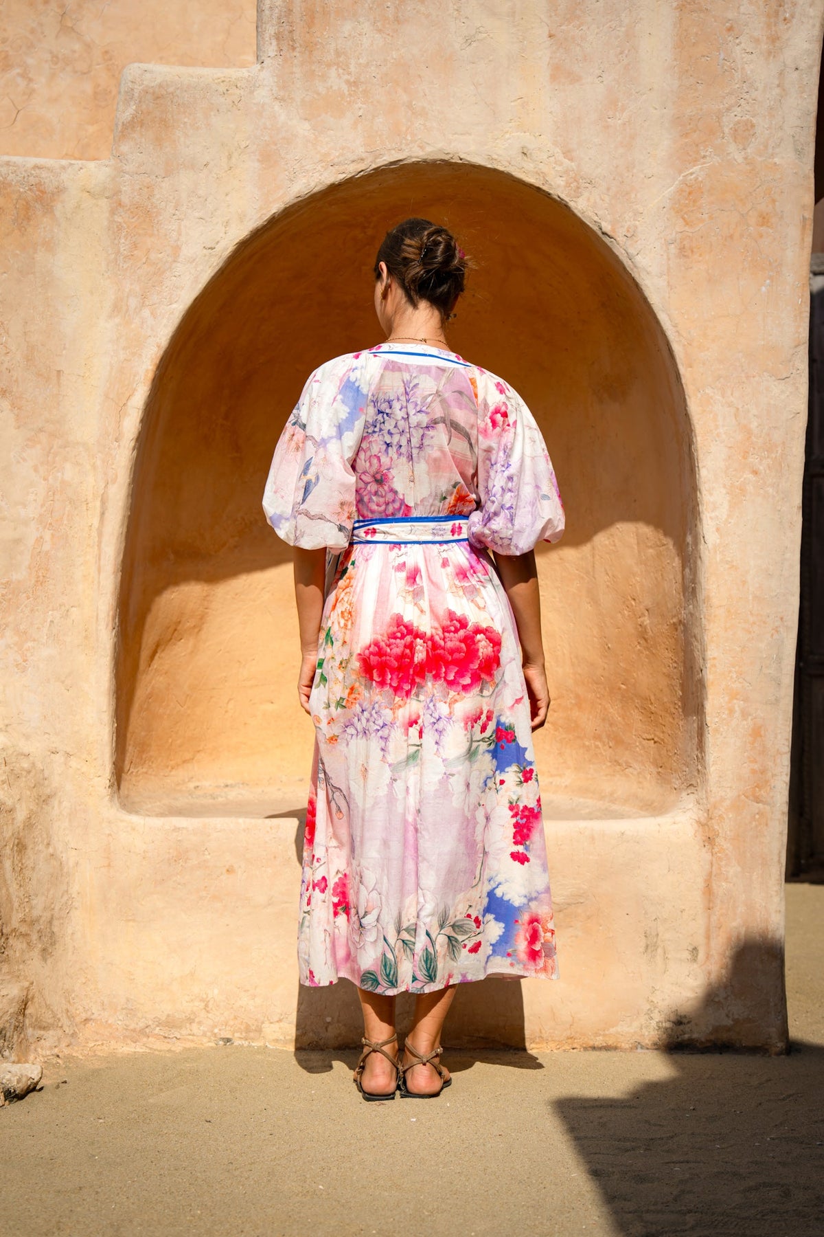 HEYCHIC Elani Pink Wrap Maxi Dress (Floral)