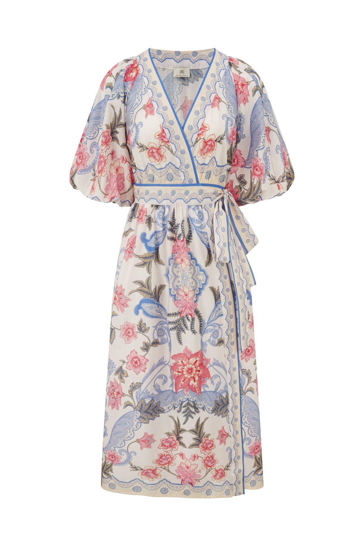 HEYCHIC Porcelain Multi Wrap Maxi Dress (Floral)
