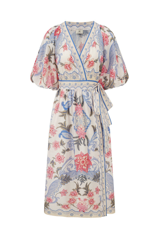 HEYCHIC Porcelain Multi Wrap Maxi Dress (Floral)