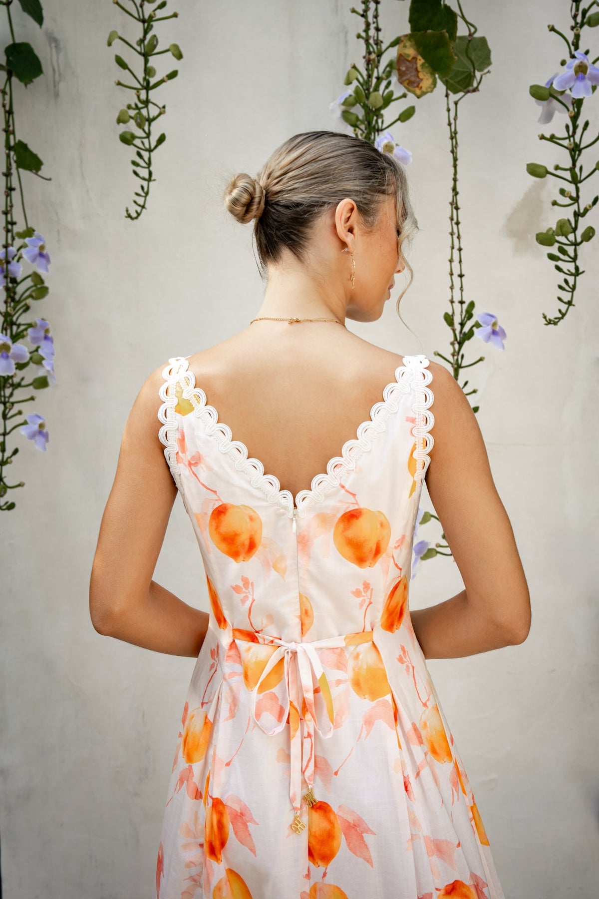 HEYCHIC Peach Orchards Maxi Dress (Orange)