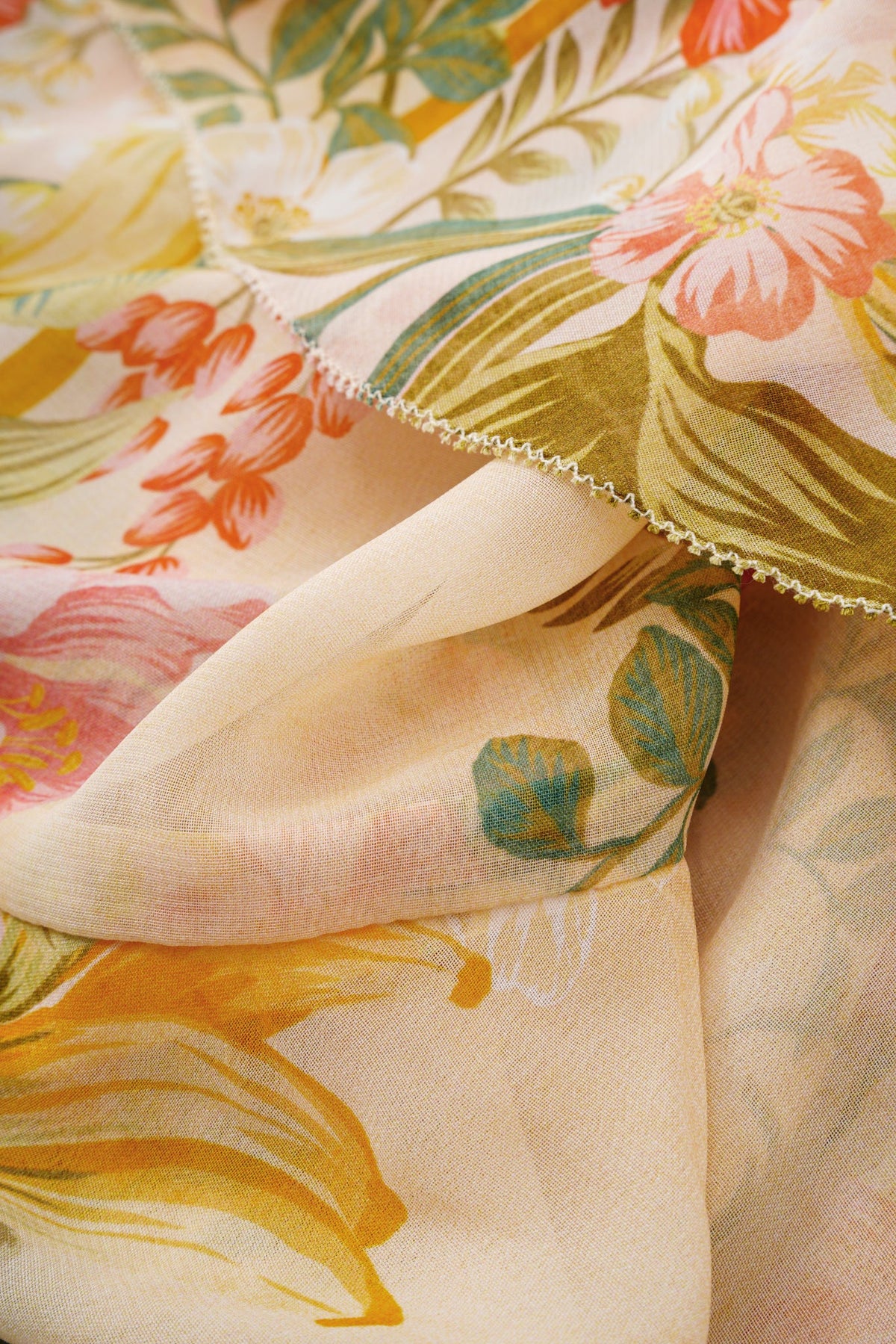HEYCHIC Sunfire Yellow Ruffle Maxi Dress (Floral)