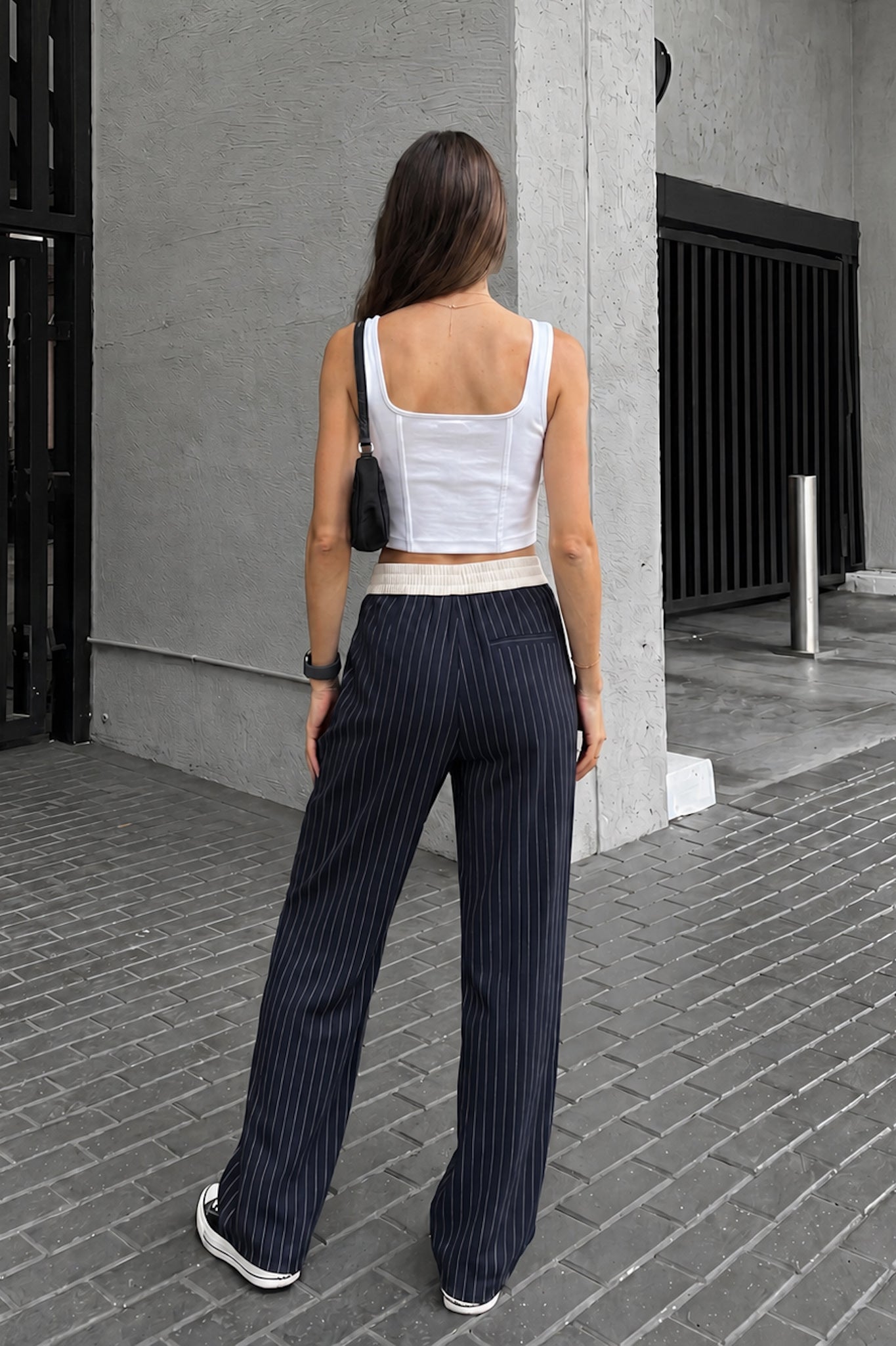 HEYCHIC Kya Stripe Pants (Navy)