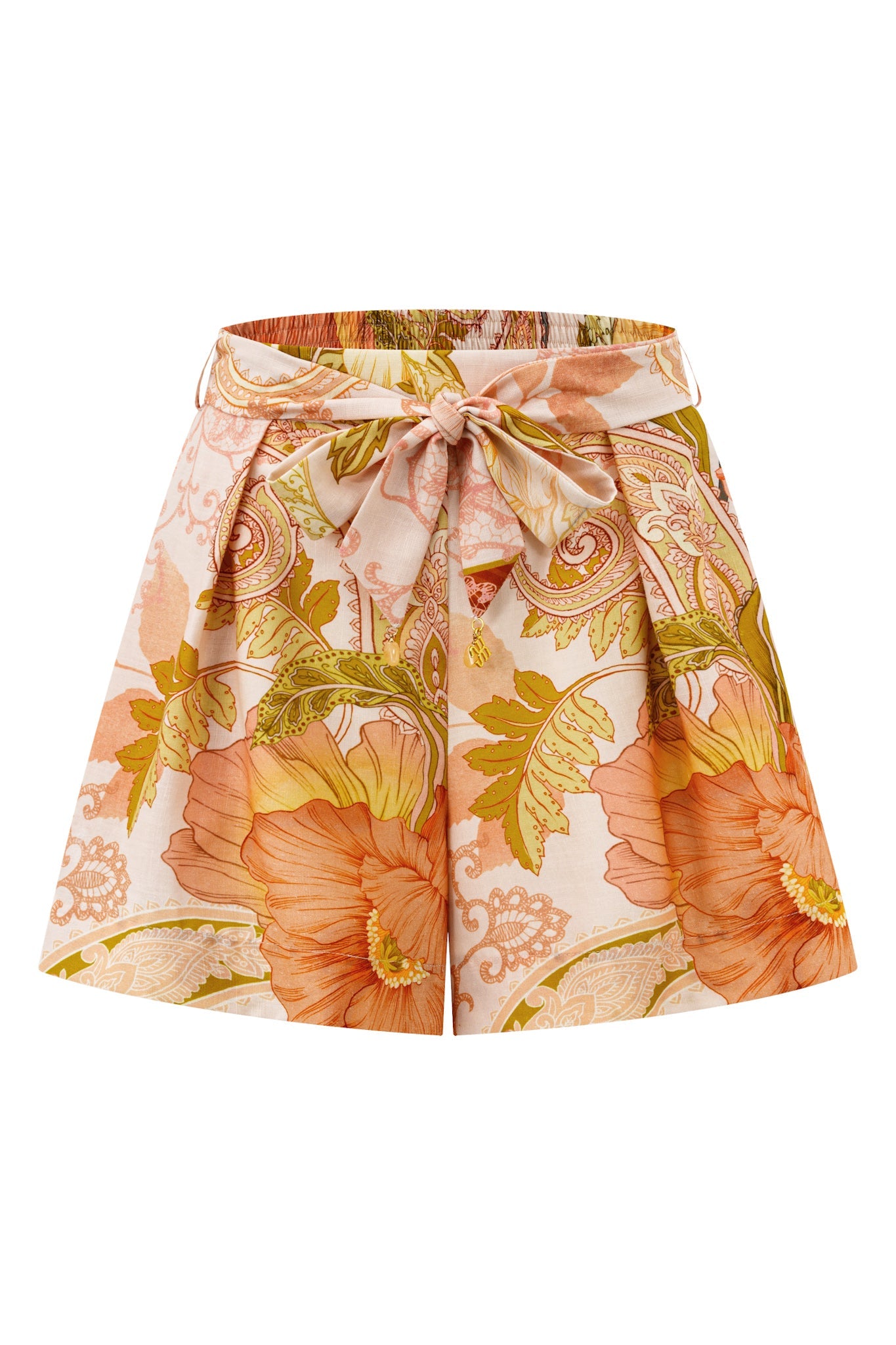 Image of a model wearing Shorts. Product name - Wanderers Pink Floral Shorts in Floral colour by brand - HEYCHIC