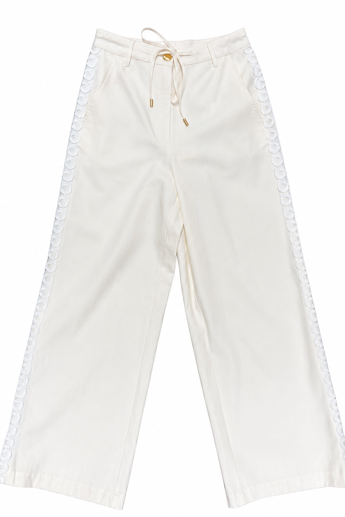 HEYCHIC Jia Lace Detail Pants (Cream)