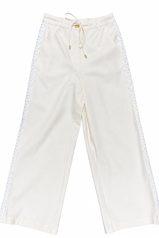 HEYCHIC Jia Lace Detail Pants (Cream)