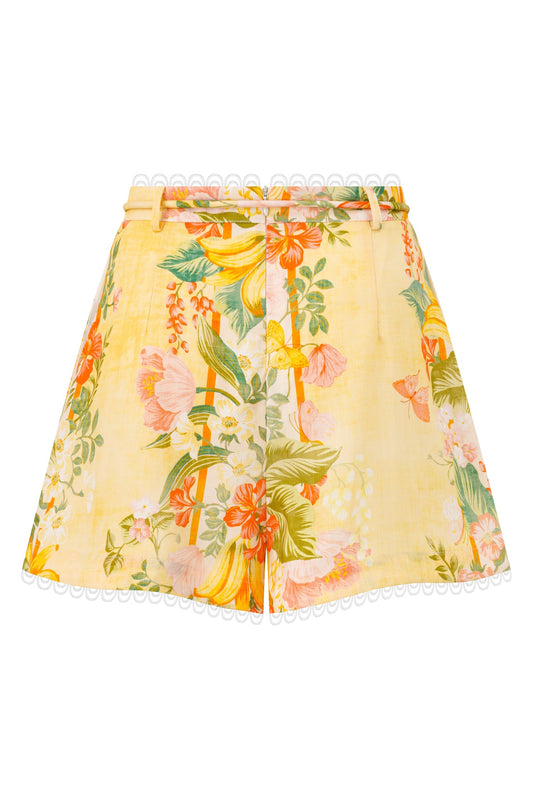 HEYCHIC Sunfire Yellow Shorts (Floral)