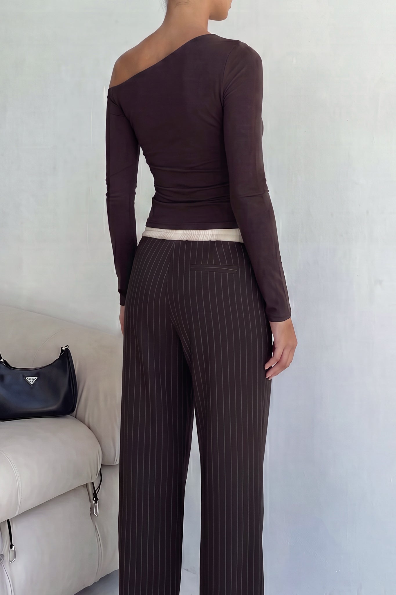 HEYCHIC Jayn Asymmetric Top (Brown)