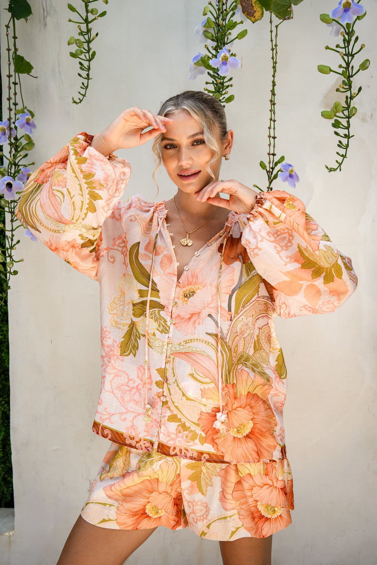 HEYCHIC Wanderers Pink Blouse (Floral)