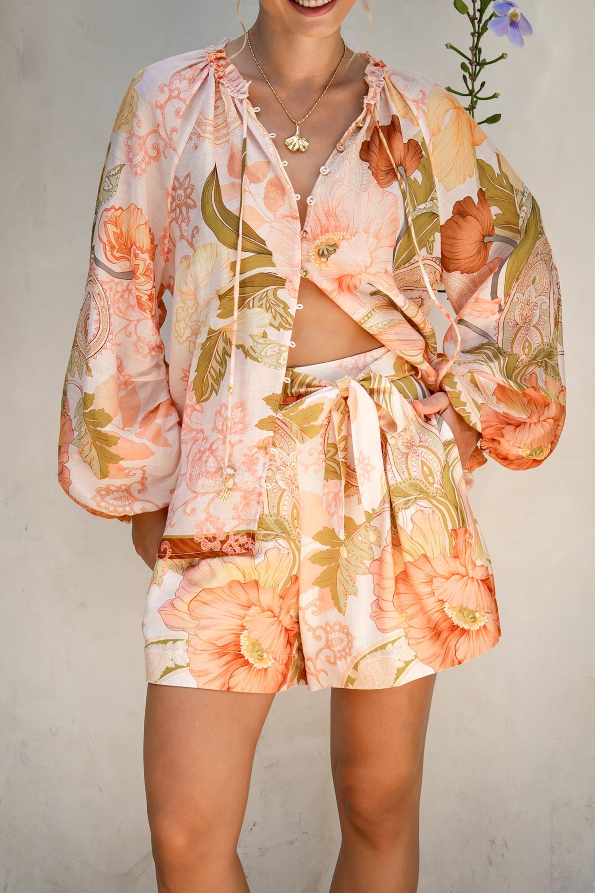 HEYCHIC Wanderers Pink Blouse (Floral)